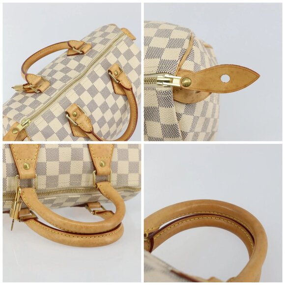 LOUIS VUITTON Damier Azur Speedy 25 Hand Bag N41534 LV Auth 143957V - Picture 16 of 16